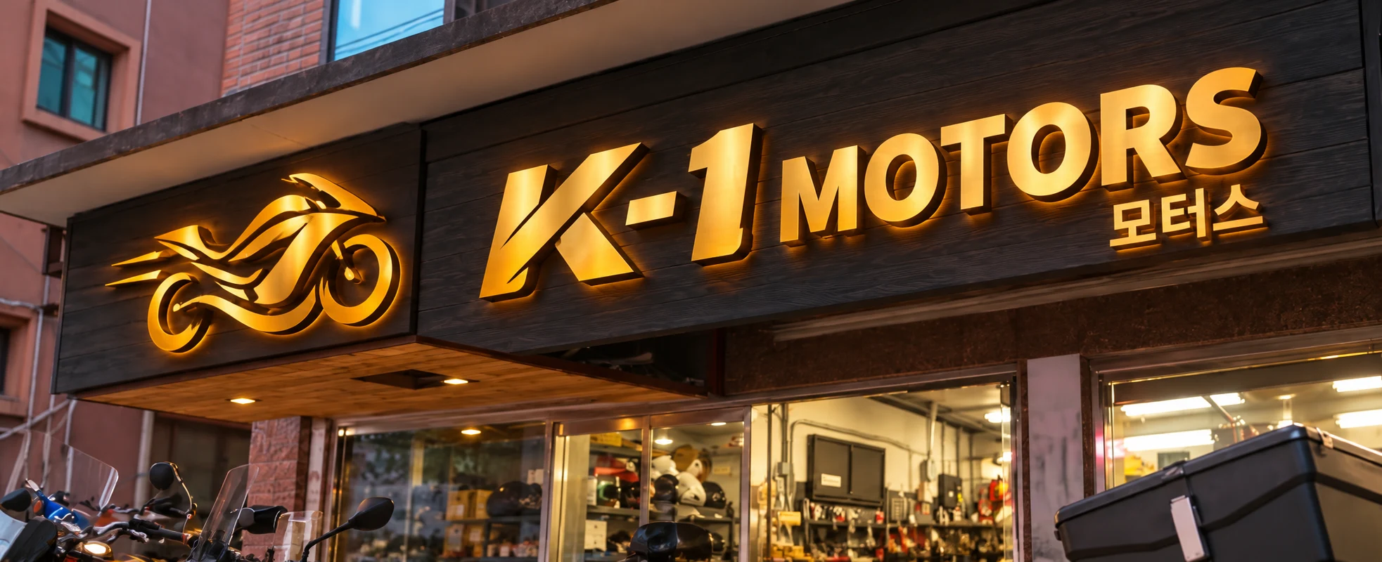 K-1 MOTORS 메인 간판